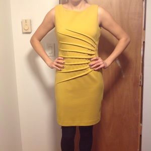 Squash-colored work dress